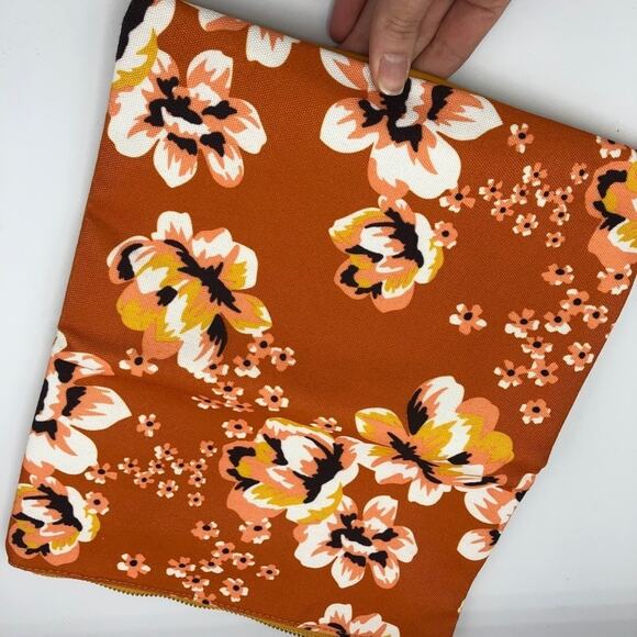 Rachel Pally Orange & Yellow Floral Clutch Handbag Boho Purse Fold Over - Picture 5 of 10